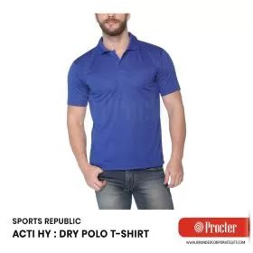 Sports Republic Acti Hy-Dry Fit Polo Tipping T-Shirt