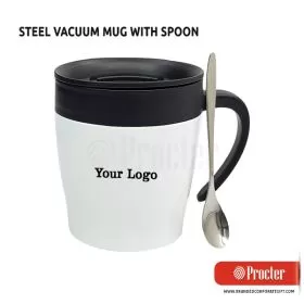 Steel Vacuum Mug With Spoon H716