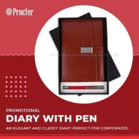 Tan Corporate Diary With Pen AL-DS-PUL-DG31