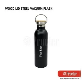 WOOD LID Steel Vacuum Flask H424