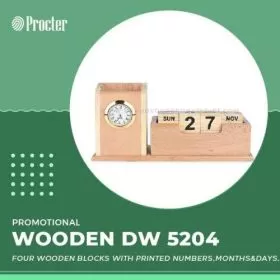 Wooden Desk Organizer with Calendar Blocks DW 5204