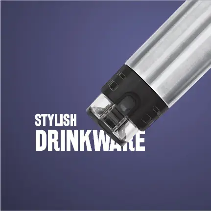 bottles flasks with company logo