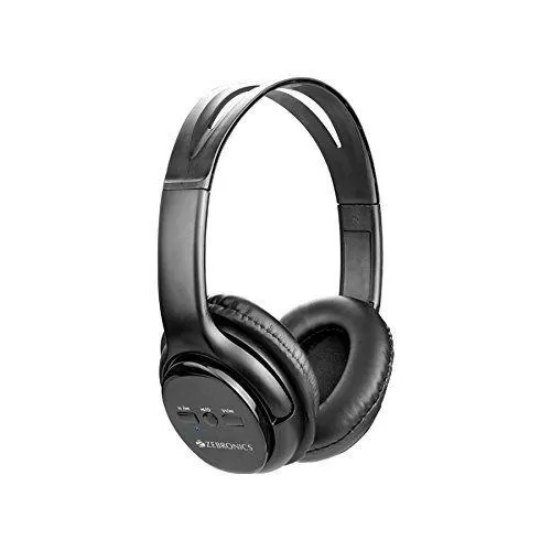 Zebronics ZEB-AURA Portable Bluetooth Wireless Headset Headphone 40 mm with Mic - Black