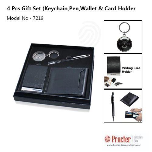 Liviya International Black Corporate Promotional Gift Set: Card Holder,  Pen, Keychain in Chennai, Packaging Type: Box