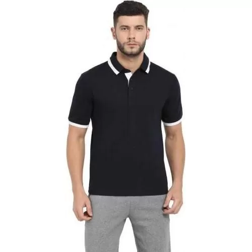 Puma ESS PIQUE TIPPING Polo T-Shirt Black