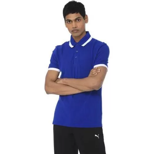 Puma ESS PIQUE TIPPING POLO T-Shirt Blue/White