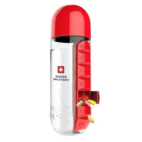 Swiss Military SMF3 Water Bottle With Pill Box Organizer in bulk